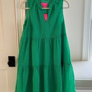 NWT Lilly Pulitzer Green Eyelet dress, M